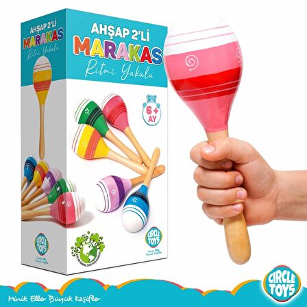 Circle Toys Ahşap 2'li Marakas