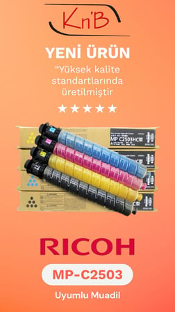 Ricoh MP C2003 / C2503 Siyah Premium Muadil Toner 280 Gr – 15.000 Sayfa