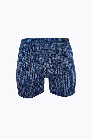 Erkek Desenli 2 li Pamuk Elastan Uzun Boxer 073