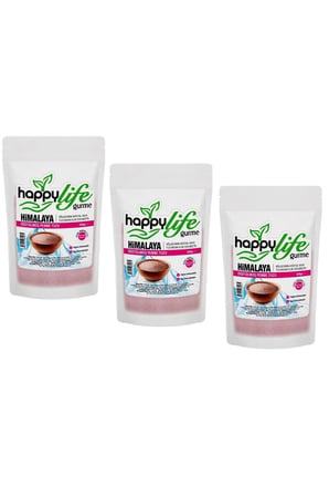 HAPPY LİFE GURME HİMALAYA TUZU ÖĞÜTÜLMÜŞ PEMBE 500 GR x 3 ADET