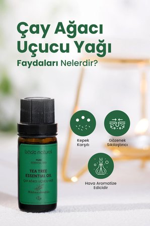 Bade Natural Çay Ağacı Uçucu Yağı %100 Saf 10 ml
