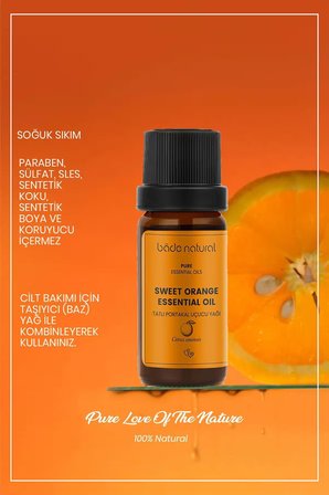 Bade Natural Portakal Uçucu Yağı %100 Saf 10 ml