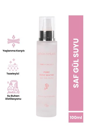 Bade Natural Gül Suyu Gözenek Sıkılaştırıcı Aydınlatıcı ve Arındırıcı Tonik %100 Doğal ve Saf 100 ml