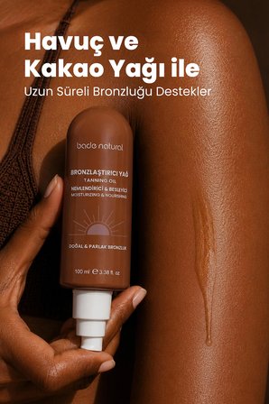 Bade Natural Bronzlaştırıcı ve Nemlendirici Güneş Yağı %100 Doğal 100 ml