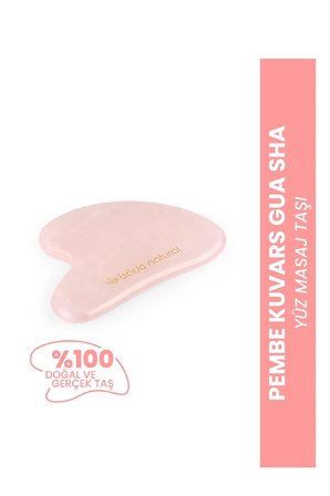 Bade Natural Pembe Kuvars Gua Sha %100 Doğal ve Gerçek Yüz Masaj Taşı