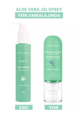 Bade Natural Aloe Vera Jel Güneş Sonrası Nemlendirici %100 Doğal 100 ml