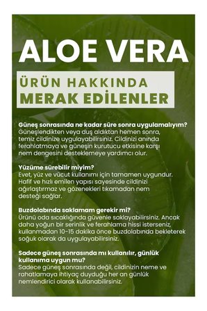 Bade Natural Aloe Vera Jel Güneş Sonrası Nemlendirici %100 Doğal 100 ml