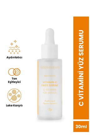 Bade Natural C Vitamini Yüz Serumu Aydınlatıcı, Ton Eşitleyici ve Leke Karşıtı 30 ml