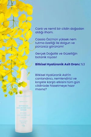 Bade Natural Bitkisel Hyalüronik Asit Yüz Serumu Nemlendirici ve Canlandırıcı 30 ml
