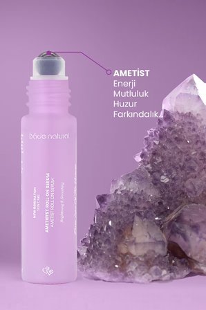 Bade Natural Ametist Roll On Anti-Aging Yüz Masaj Serumu 10 ml