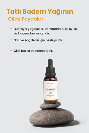 Tatlı Badem Yağı Soğuk Sıkım %100 Saf 30 ml