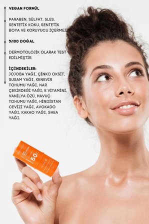 Bade Natural %100 Mineral Filtreli 50 Spf Besleyici Güneş Koruyucu Stick