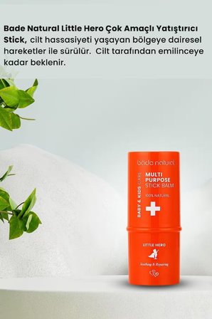 Bade Natural Little Hero %100 Doğal Stick Onarıcı ve Rahatlatıcı Çok Amaçlı