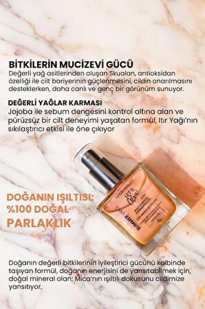 Bade Natural Nemlendirici Işıltılı Rose Çok Amaçlı Vücut Yağı 50 ml