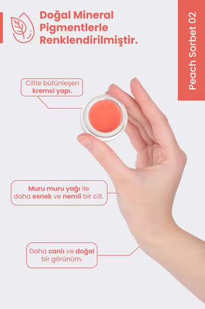 Bade Natural Krem Allık Coral Reef 01 %100 Doğal