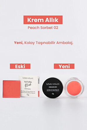 Bade Natural Krem Allık Peach Sorbet 02 %100 Doğal