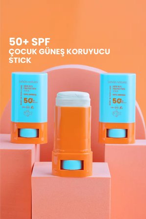 Bade Natural %100 Doğal ve Mineral Filtreli 50+ SPF Yüksek Korumalı Çocuk Güneş Koruyucu Stick