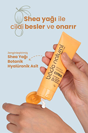 Bade Natural Citrus Bitkisel El ve Vücut Kremi %100 Doğal ve Vegan 75ml 