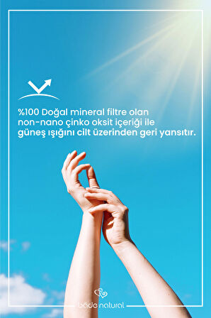 Bade Natural 50 SPF %100 Mineral Filtreli ve Doğal Yüksek Korumalı Güneş Stick 16 g