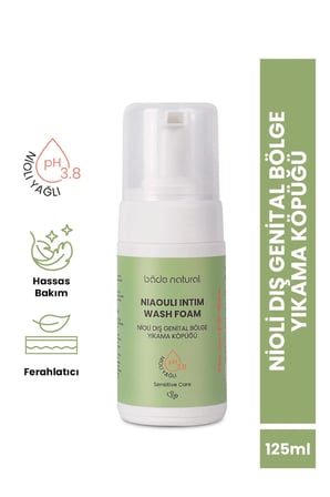Bade Natural Nioli Yağlı Genital Bölge Yıkama Köpüğü pH 3.8 %100 Doğal 100 ml