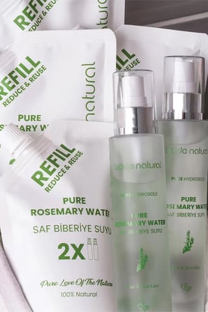 Bade Natural Biberiye Suyu Güçlendirici Saç Toniği Refill Paket 200 ml %100 Doğal ve Saf