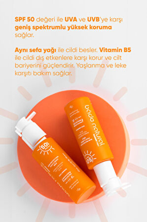 Bade Natural 50 SPF Güneş Koruyucu Yüz ve Vücut Sütü 100 ml