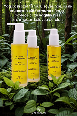 Bade Natural Makyaj Temizleme Yağı Jojoba ve Skualan İçerikli %100 Doğal ve Vegan 100 ml