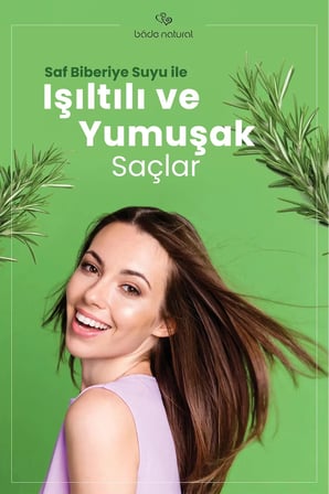 Bade Natural Biberiye Suyu Dökülme Karşıtı ve Saç Uzamasını Destekleyici Saç Toniği %100 Doğal ve Saf 30 ml