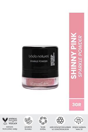 Sparkle Powder Shinny Pink Toz Işıltılı Allık %100 Doğal