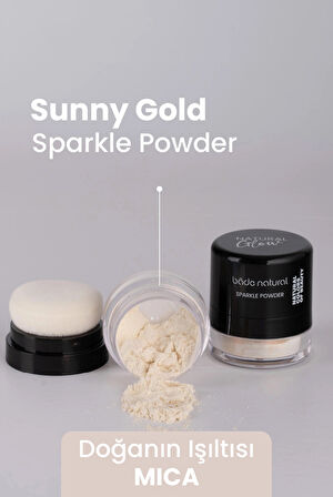 Bade Natural Sparkle Powder Sunny Gold Toz Işıltılı Aydınlatıcı %100 Doğal