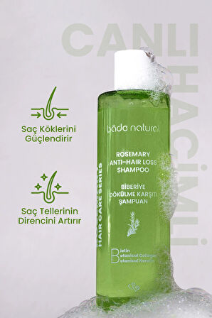 Bade Natural Biberiye, Biotin, Keratin ve Kolajen Complex Saç Dökülmesi Karşıtı Bakım Şampuanı 250 ml