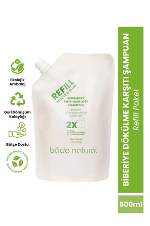 Biberiye Saç Dökülmesi Karşıtı Bakım Şampuan Refill Paket 500 ml