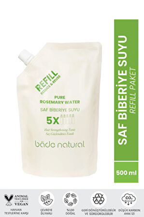 Biberiye Suyu Güçlendirici Saç Toniği Refill Paket 500 ml