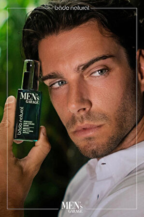 Bade Natural Men's Garage Biberiye Saç ve Sakal Serumu Besleyici ve Derinlemesine Bakım 50 ml