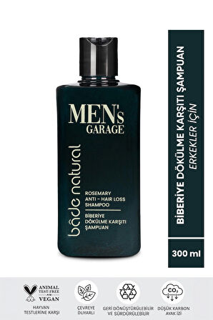 Bade Natural Men's Garage Biberiye Dökülme Karşıtı Şampuan Besleyici ve Güçlendirici 300 ml