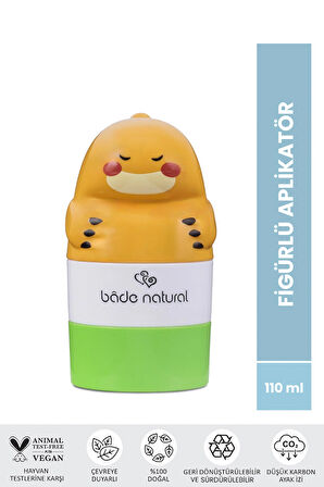 Bade Natural Güneş Koruyucu Losyon Aplikatörü Dinozor Figürlü Doldurulabilir Roll On 110 ml