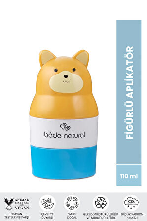 Bade Natural Güneş Koruyucu Losyon Aplikatörü Ayı Figürlü Doldurulabilir Roll On 110 ml
