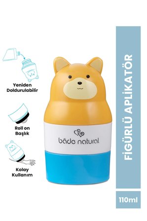 Bade Natural Güneş Koruyucu Losyon Aplikatörü Ayı Figürlü Doldurulabilir Roll On 110 ml