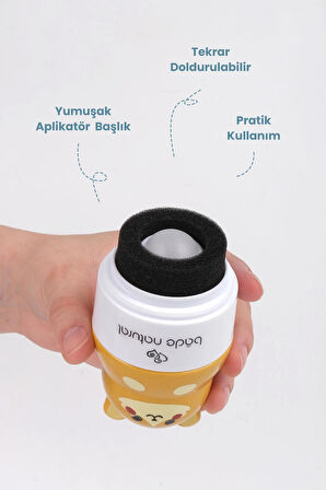 Bade Natural Güneş Koruyucu Losyon Aplikatörü Kedi Figürlü Doldurulabilir Roll On 110 ml