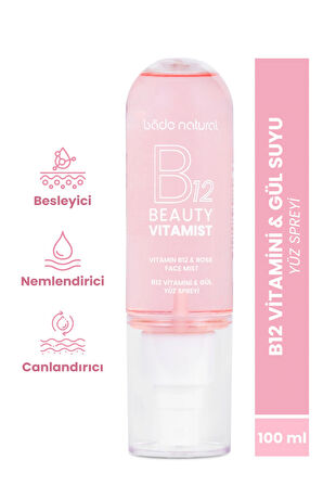 Bade Natural Vitamist B12 Vitamini & Gül Yüz Spreyi 100 ml