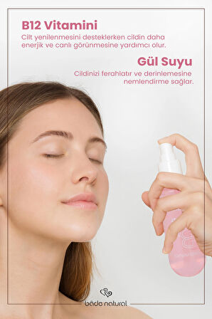 Bade Natural Vitamist B12 Vitamini & Gül Yüz Spreyi 100 ml