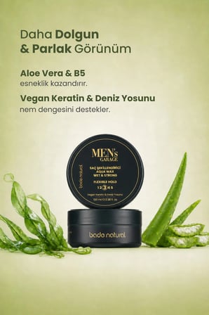Bade Natural Men's Garage Saç Şekillendirici Aqua Wax 100 ml