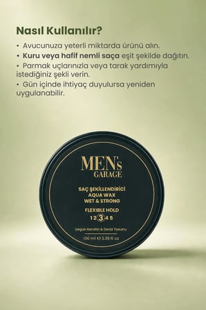 Bade Natural Men's Garage Saç Şekillendirici Aqua Wax 100 ml