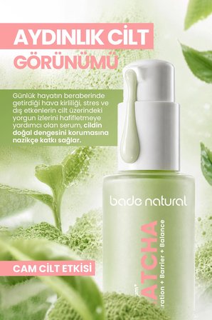 Matcha Antioksidan Cam Cilt (Glass Skin) Yoğun Nemlendirici Yüz Serumu 30 ml