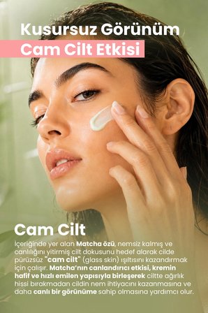 Matcha Antioksidan Cam Cilt (Glass Skin) Yoğun Nemlendirici Ve Cilt Bariyeri Güçlendirici Yüz Kremi 50 Ml