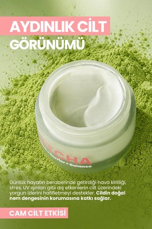 Matcha Antioksidan Cam Cilt (Glass Skin) Yoğun Nemlendirici Ve Cilt Bariyeri Güçlendirici Yüz Kremi 50 Ml