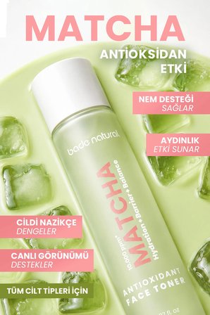Matcha Antioksidan Cam Cilt (Glass Skin) Aydınlatıcı Ve Cilt Tonu Eşitleyici Yüz Toniği 150 Ml