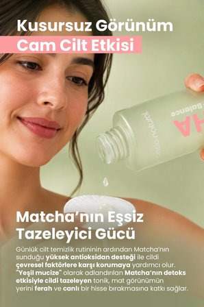 Matcha Antioksidan Cam Cilt (Glass Skin) Aydınlatıcı Ve Cilt Tonu Eşitleyici Yüz Toniği 150 Ml