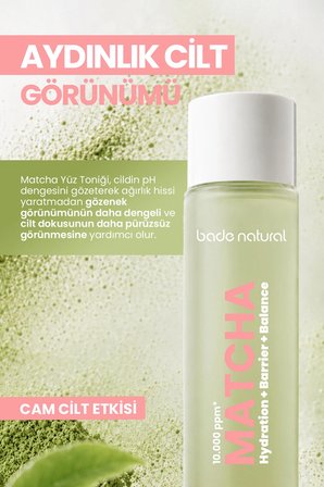 Matcha Antioksidan Cam Cilt (Glass Skin) Aydınlatıcı Ve Cilt Tonu Eşitleyici Yüz Toniği 150 Ml