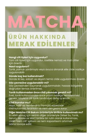 Matcha Antioksidan Cam Cilt (Glass Skin) Aydınlatıcı Ve Cilt Tonu Eşitleyici Yüz Toniği 150 Ml